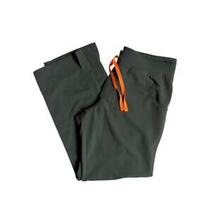 FIGS Women's Kade Straight-Leg Crago Scrub Pant (Army Green) - Large